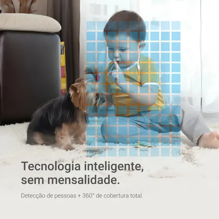 Câmera Wifi Inteligente Beans View D210 1080p Pan Tilt 360° Branco