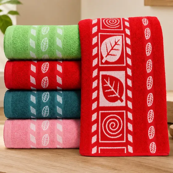 Kit 4 Toalhas De Banho Jacquard Gigante Premium 75x1,40