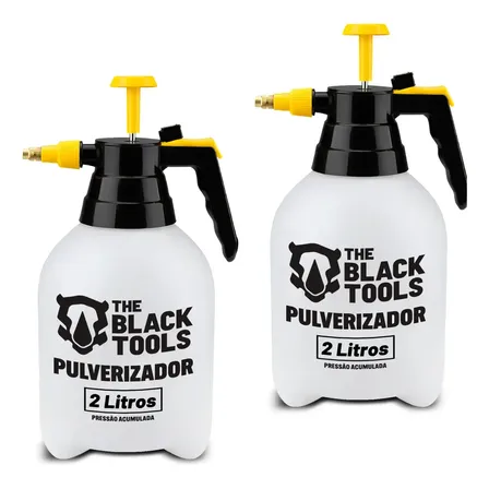 2 Pulverizador Borrifador Manual 2l P/manutenção Hortas Tbt Branco