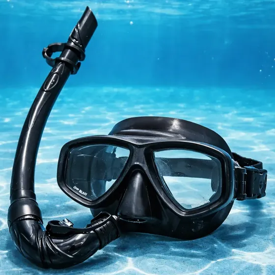 Kit Óculos Mergulho Snorkel Profissional Respirador Tubo