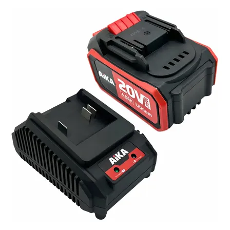Kit Profissional- Carregador De Base 20v E Bateria 4ah Aika