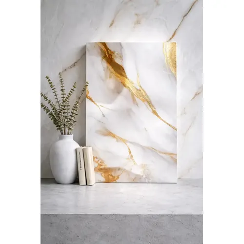 Kit 10 Placa Adesiva Mármore 3d Autocolante 60×30 Cm Painel Marmore Dourado