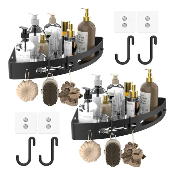 Kit 2 Suporte Porta Shampoo Sabonete Banheiro Adesivo