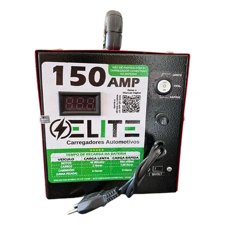 Carregador De Bateria Automotivo Elite 150a Digital Bivolt