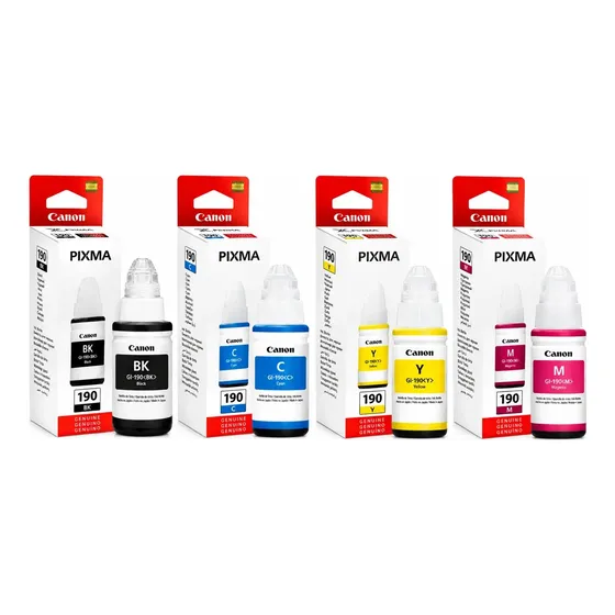 Kit Tinta Canon G3100 G4100 G3110 G190 4 Unidades