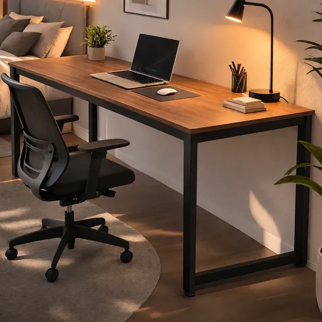 Mesa Estilo Industrial Para Escritório 150cm Com Pés Metal