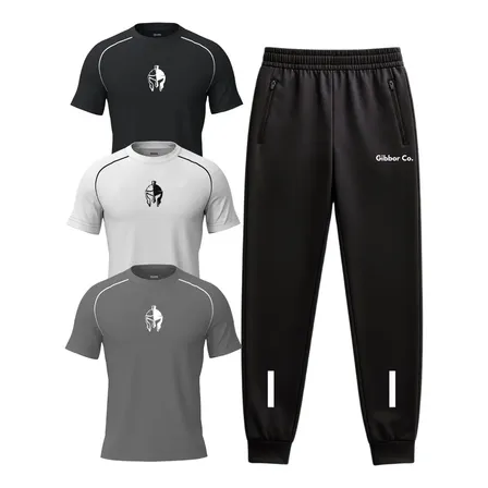 1 Calça Chimpa + 3 Camisetas Academia Kit Masculino