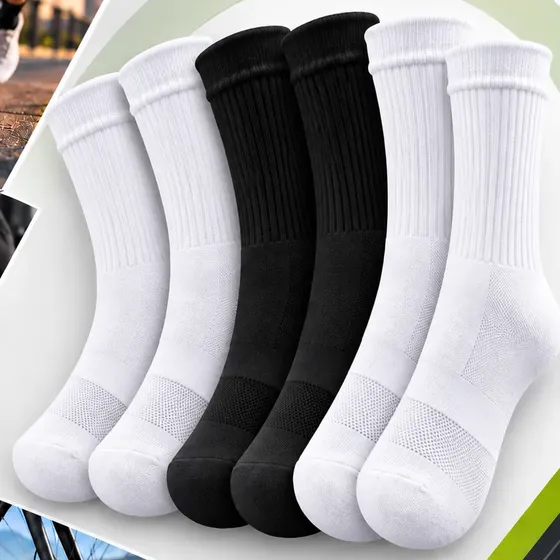 Kit 3 Par Meia Poliamida Esportiva Academia Ciclismo Corrida