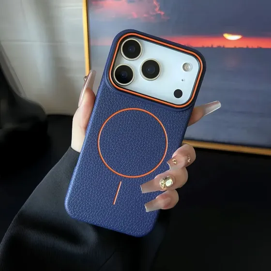 Capa Capinha Anti Impacto Para iPhone Magsafe Couro Case