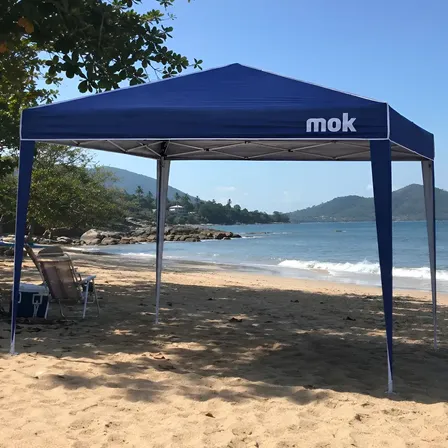Gazebo Tenda Articulado Mok 3x3m Azul Dobrável Impermeável Azul