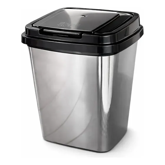 Lixeira De Pia Banheiro Cozinha 3,6l Com Tampa Click Label