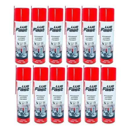 Kit 12 Desengripante Anticor Spray 300ml Lub Fast Mundial