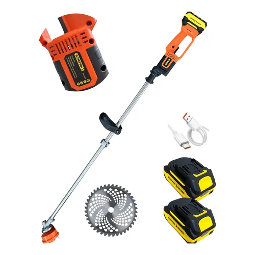 Aparador De Grama Sem Fio Brushless 2 Baterias 21v+ Carretel 21v Laranja