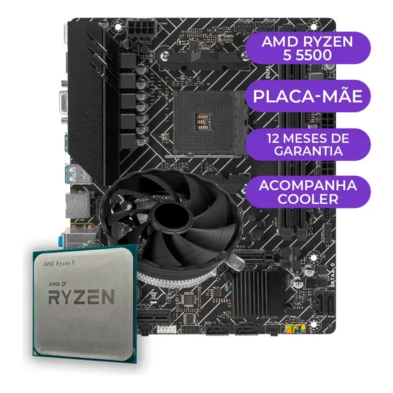 Kit Upgrade Gamer Amd Ryzen 5 5500 + A520m