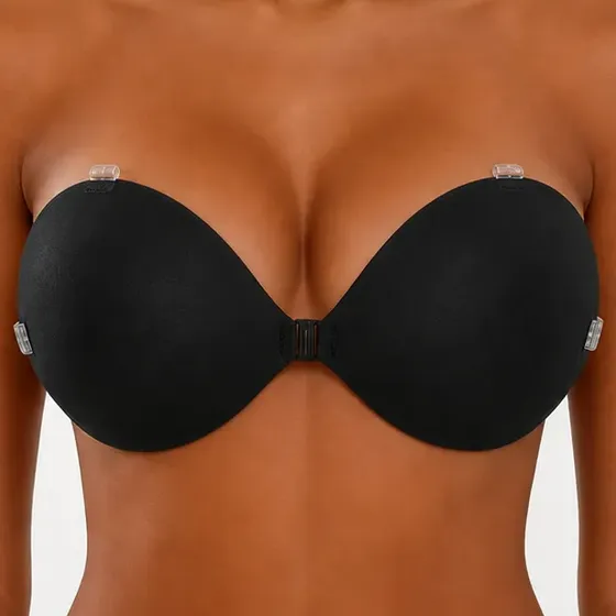 Miss Queen Sutiã Adesivo Push Up 3cm Natural Alça Removível