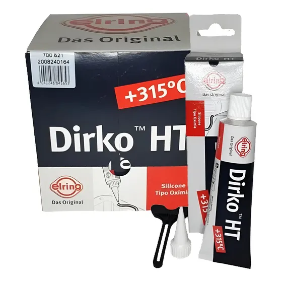 Kit 12 Cola Silicone Preta Motor Alta Temperatura Dirko