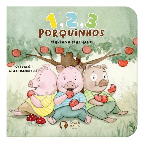 Livro Infantil 1 2 3 Porquinhos Cartonado