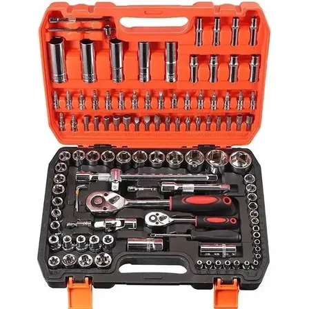 Kit Soquetes 108 Peças 4mm A 32mm Vários Encaixes Cr-v