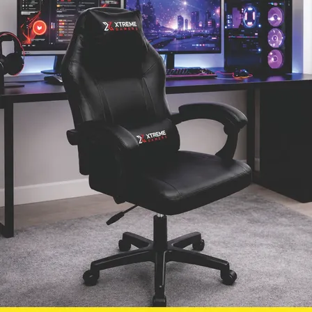 Cadeira Xtreme Gamers Ergonômica 130o Escritório Reclinável Preto