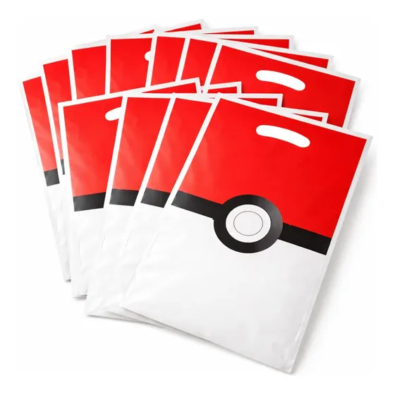 20 Sacolas Pokémon Aniversário Lembrancinhas Pokebola Festa