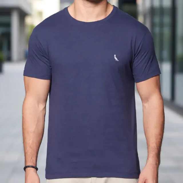 Camiseta Regular Essence Reserva Masculina Marinho T-shirt Lisa P Liso