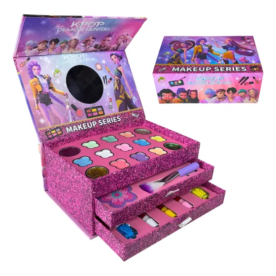 Kit Maquiagem Infantil Guerreiras Kpop Festa Luxo Menina