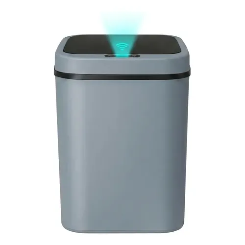 Lixeira Inteligente 16l Automática Recarregável Para Cozinha Cinza