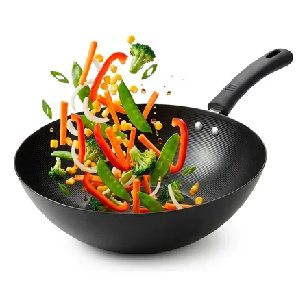 Panela Frigideira Wok Antiaderente Grande 3,5l Preto 30,5cm
