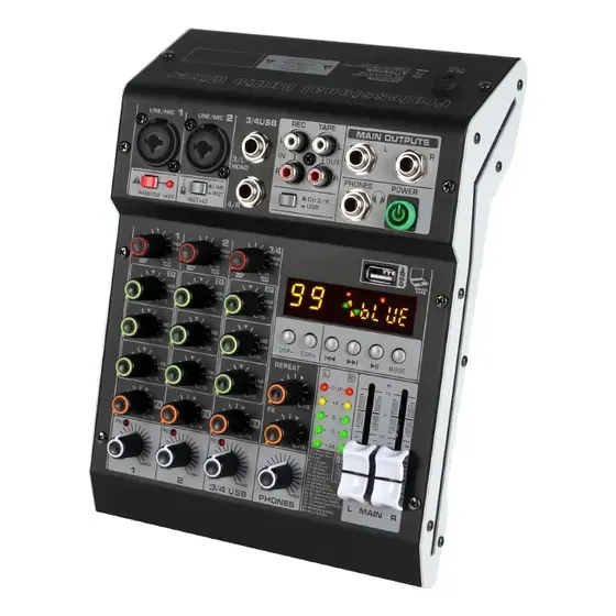 Mesa De Som 4 Canais Ter Usb/bluetooth/interface/phantom 48v