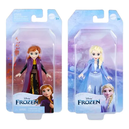 Coleção C 2 Mini Bonecas Princesas Disney Frozen 9 Cm Mattel