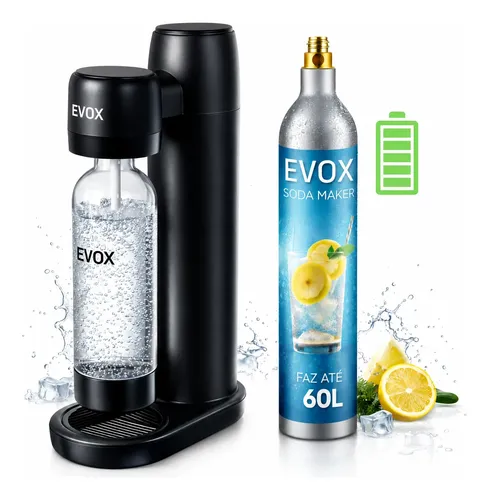 Máquina De Água Com Gás Evox Cilindro Compatível Sodastream