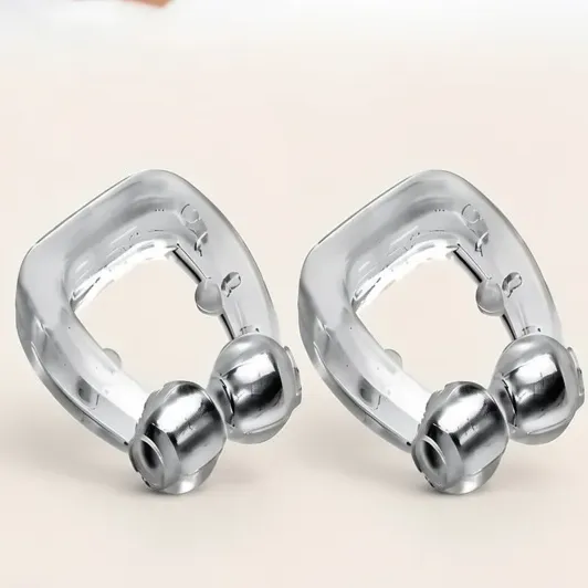2 Dispositivo Anti Ronco Magnético De Silicone Clip Nasal