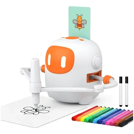 Robô De Desenho Infantil Ia Brinquedo Educativo 100 Cartões