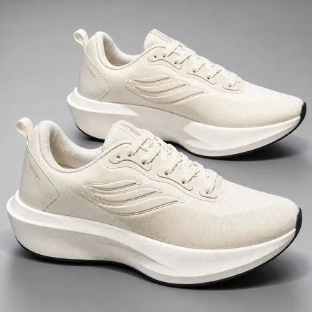 Tênis Masculino Feminino Academia Corrida Leve New Estiloso Bege Fênix 37 Br