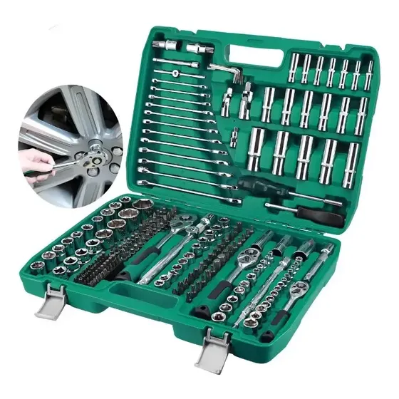 Kit 216 Peças Soquete 1/2aço Crv Profissional Alta Qualidade
