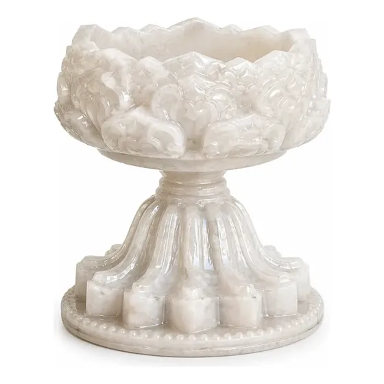 Castiçal Mármore Para Vela 7 Dias Suporte Decorativo Altar