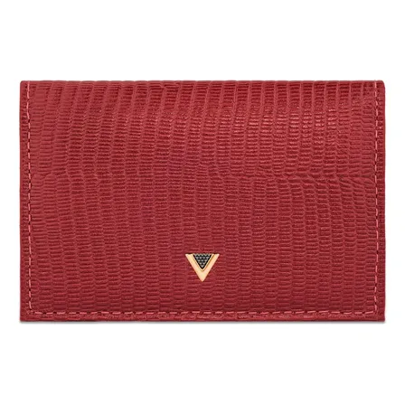 Carteira Feminina Vivara Couro Cereja Couro Texturizado (estampa Tipo Lizard)