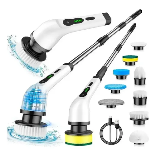 Escova Elétrica 360 Sem Fio 9 Em 1 Oferta Limpeza Total Branco
