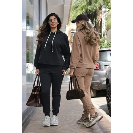 2 Conjuntos Moletom Feminino Confortável Trabalho Academia