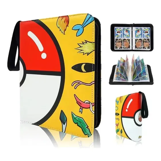 Álbum De Fichário Pasta Para 400 Cards Cartinha Pokémon