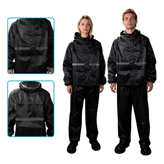 Capa De Chuva Moto Impermeável Pvc Motoqueiro
