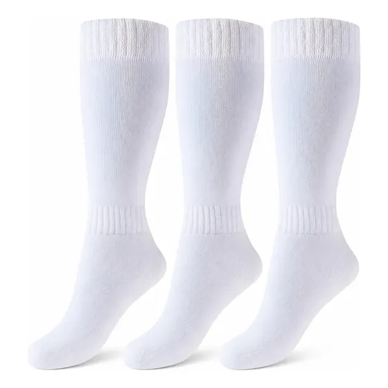 Kit 3 Pares Meião De Futebol Branco