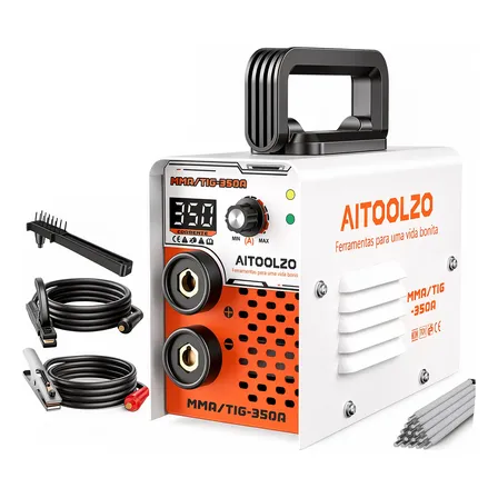 Máquina De Solda Inversora Mma 350a Bivolt110v/220v Aitoolzo Laranja 127/220v