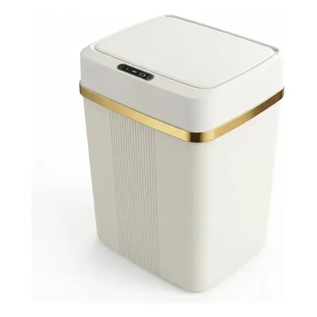 Lixeira Genérica 18l Prática E Resistente Para Casa Branco