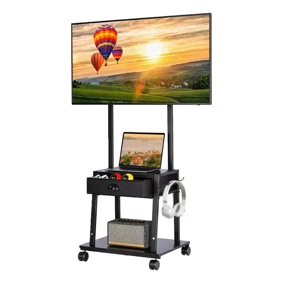 Suporte De Chão Pedestal Móvel De Tv 32 A 65 Polegadas