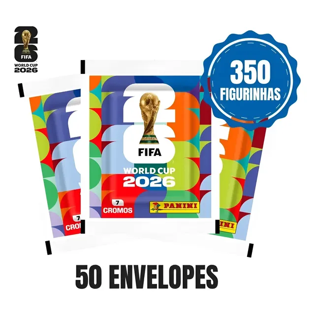 Kit Com 350 Figurinhas Da Copa Do Mundo 2026 - 50 Envelopes