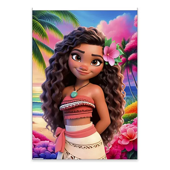 Capa Decorativa Painel Retangular Festa Desenho Infantil Moana | 5203
