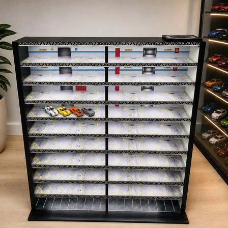 Expositor Organizador De Carrinhos Com Led + Tampa Acrílico