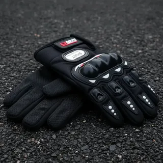 Par Luva Proteção Motoqueiro Motociclista Impermeável Moto Preto Único
