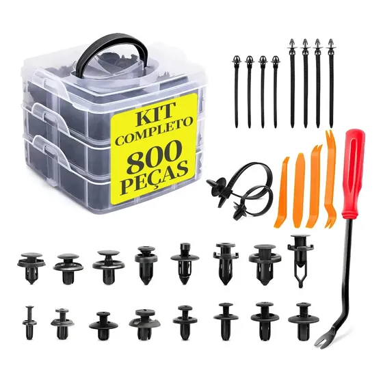 800pcs Clipe Fixação Carro Rebite Plástico Pára-lamas Painel